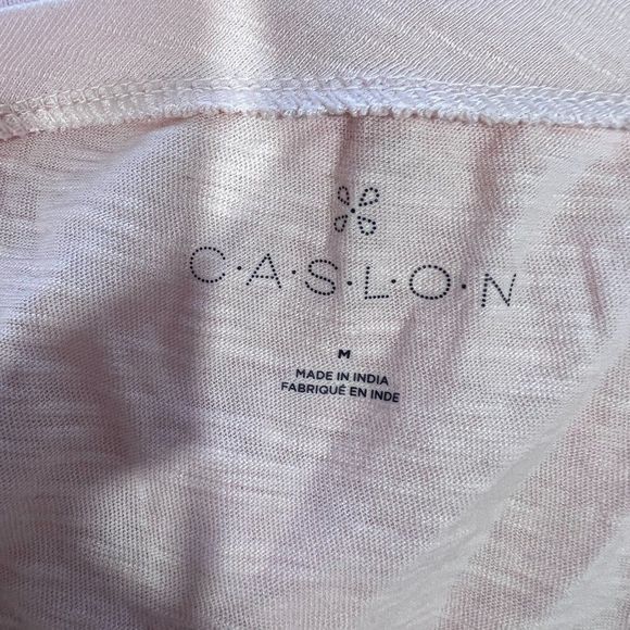 NWOT CASLON Rounded V-Neck T-Shirt in Pink Chintz (M)‎ - Picture 7 of 10